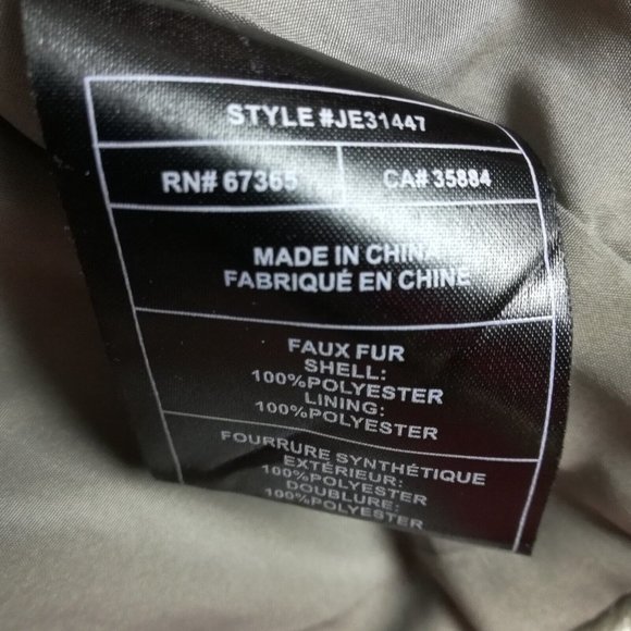 Jack Womens Vest Faux Fur Gray Sleeveless Lined Shawl Collar L - Picture 12 of 12